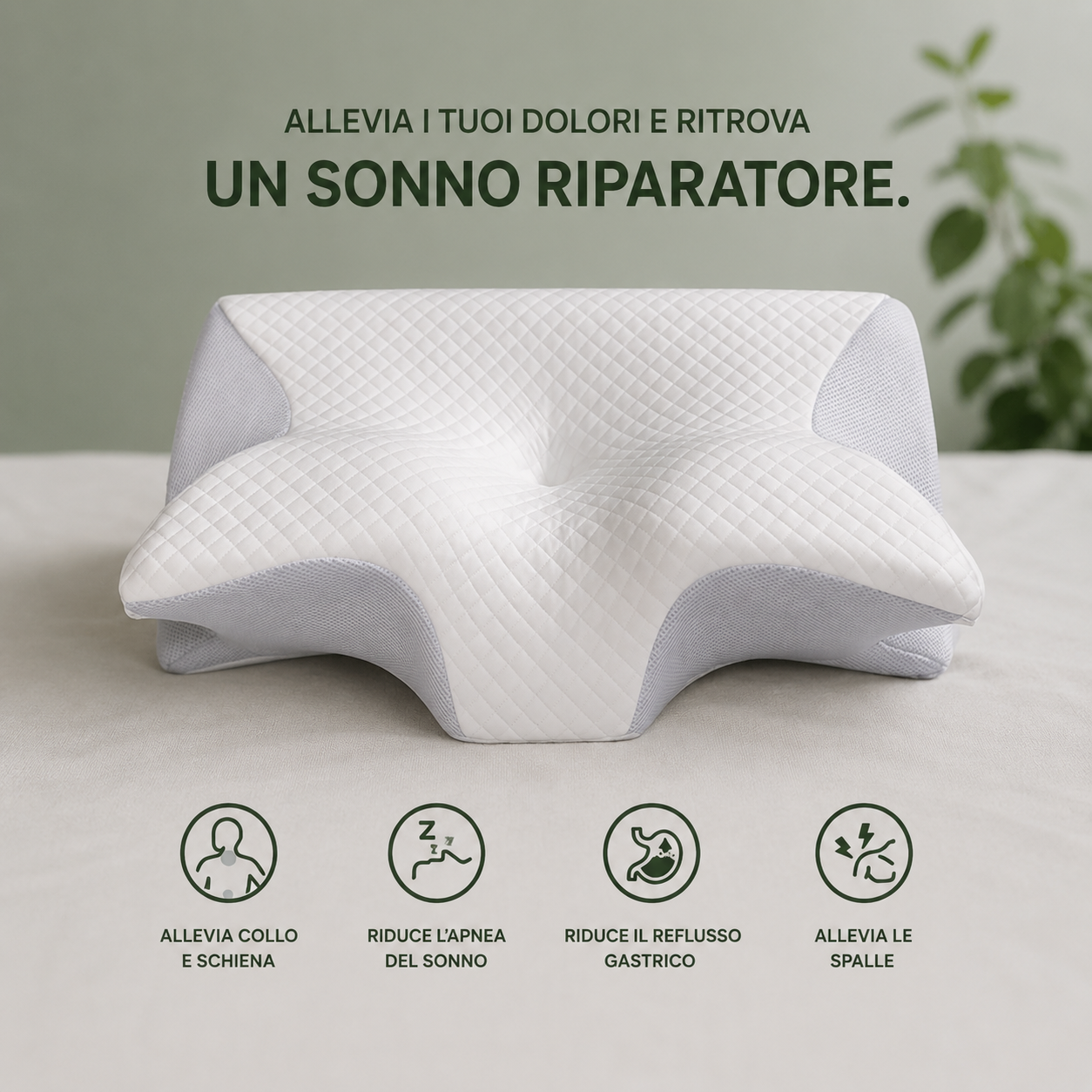 CerviComfort Pro™ | Cuscino ortopedico per un sonno senza dolori